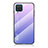 Silicone Frame Mirror Rainbow Gradient Case Cover LS1 for Samsung Galaxy A12 Nacho Clove Purple