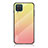Silicone Frame Mirror Rainbow Gradient Case Cover LS1 for Samsung Galaxy A12 Yellow
