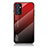 Silicone Frame Mirror Rainbow Gradient Case Cover LS1 for Samsung Galaxy A15 4G Red