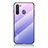 Silicone Frame Mirror Rainbow Gradient Case Cover LS1 for Samsung Galaxy A21 European Clove Purple