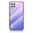 Silicone Frame Mirror Rainbow Gradient Case Cover LS1 for Samsung Galaxy A22 4G Clove Purple