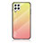 Silicone Frame Mirror Rainbow Gradient Case Cover LS1 for Samsung Galaxy A22 4G Yellow