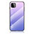 Silicone Frame Mirror Rainbow Gradient Case Cover LS1 for Samsung Galaxy A22 5G Clove Purple