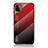Silicone Frame Mirror Rainbow Gradient Case Cover LS1 for Samsung Galaxy A22s 5G Red