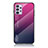 Silicone Frame Mirror Rainbow Gradient Case Cover LS1 for Samsung Galaxy A32 4G Hot Pink