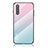 Silicone Frame Mirror Rainbow Gradient Case Cover LS1 for Samsung Galaxy A41 SC-41A