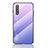 Silicone Frame Mirror Rainbow Gradient Case Cover LS1 for Samsung Galaxy A41 SC-41A Clove Purple