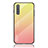 Silicone Frame Mirror Rainbow Gradient Case Cover LS1 for Samsung Galaxy A41 SC-41A Yellow