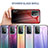 Silicone Frame Mirror Rainbow Gradient Case Cover LS1 for Samsung Galaxy A52 5G