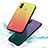 Silicone Frame Mirror Rainbow Gradient Case Cover LS1 for Samsung Galaxy A60