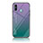 Silicone Frame Mirror Rainbow Gradient Case Cover LS1 for Samsung Galaxy A60