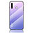 Silicone Frame Mirror Rainbow Gradient Case Cover LS1 for Samsung Galaxy A70E Clove Purple
