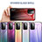 Silicone Frame Mirror Rainbow Gradient Case Cover LS1 for Samsung Galaxy A72 4G