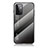 Silicone Frame Mirror Rainbow Gradient Case Cover LS1 for Samsung Galaxy A72 4G Dark Gray