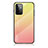 Silicone Frame Mirror Rainbow Gradient Case Cover LS1 for Samsung Galaxy A72 4G Yellow