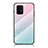 Silicone Frame Mirror Rainbow Gradient Case Cover LS1 for Samsung Galaxy A91