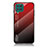 Silicone Frame Mirror Rainbow Gradient Case Cover LS1 for Samsung Galaxy F62 5G Red