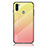 Silicone Frame Mirror Rainbow Gradient Case Cover LS1 for Samsung Galaxy M11 Yellow