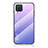 Silicone Frame Mirror Rainbow Gradient Case Cover LS1 for Samsung Galaxy M12 Clove Purple
