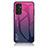 Silicone Frame Mirror Rainbow Gradient Case Cover LS1 for Samsung Galaxy M13 4G Hot Pink