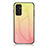 Silicone Frame Mirror Rainbow Gradient Case Cover LS1 for Samsung Galaxy M13 4G Yellow