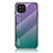 Silicone Frame Mirror Rainbow Gradient Case Cover LS1 for Samsung Galaxy M32 4G