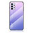 Silicone Frame Mirror Rainbow Gradient Case Cover LS1 for Samsung Galaxy M32 5G Clove Purple