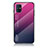 Silicone Frame Mirror Rainbow Gradient Case Cover LS1 for Samsung Galaxy M51 Hot Pink