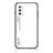 Silicone Frame Mirror Rainbow Gradient Case Cover LS1 for Samsung Galaxy M52 5G White