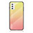 Silicone Frame Mirror Rainbow Gradient Case Cover LS1 for Samsung Galaxy M52 5G Yellow