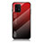 Silicone Frame Mirror Rainbow Gradient Case Cover LS1 for Samsung Galaxy M80S Red