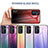Silicone Frame Mirror Rainbow Gradient Case Cover LS1 for Samsung Galaxy Quantum2 5G