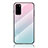 Silicone Frame Mirror Rainbow Gradient Case Cover LS1 for Samsung Galaxy S20