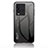 Silicone Frame Mirror Rainbow Gradient Case Cover LS1 for Vivo iQOO 10 5G Dark Gray