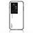 Silicone Frame Mirror Rainbow Gradient Case Cover LS1 for Vivo iQOO 11 5G White
