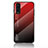 Silicone Frame Mirror Rainbow Gradient Case Cover LS1 for Vivo iQOO U1 Red