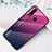 Silicone Frame Mirror Rainbow Gradient Case Cover LS1 for Vivo iQOO U3 4G Hot Pink