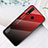 Silicone Frame Mirror Rainbow Gradient Case Cover LS1 for Vivo iQOO U3 4G Red