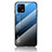 Silicone Frame Mirror Rainbow Gradient Case Cover LS1 for Vivo iQOO U3 5G Blue