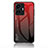 Silicone Frame Mirror Rainbow Gradient Case Cover LS1 for Vivo iQOO Z6 Lite 5G Red