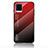 Silicone Frame Mirror Rainbow Gradient Case Cover LS1 for Vivo V20 (2021) Red