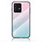 Silicone Frame Mirror Rainbow Gradient Case Cover LS1 for Vivo V23 Pro 5G