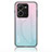 Silicone Frame Mirror Rainbow Gradient Case Cover LS1 for Vivo V25 5G