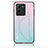 Silicone Frame Mirror Rainbow Gradient Case Cover LS1 for Vivo V25 Pro 5G