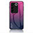 Silicone Frame Mirror Rainbow Gradient Case Cover LS1 for Vivo V27 5G