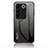 Silicone Frame Mirror Rainbow Gradient Case Cover LS1 for Vivo V27 5G Dark Gray