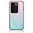 Silicone Frame Mirror Rainbow Gradient Case Cover LS1 for Vivo V27 Pro 5G
