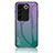 Silicone Frame Mirror Rainbow Gradient Case Cover LS1 for Vivo V27 Pro 5G