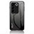 Silicone Frame Mirror Rainbow Gradient Case Cover LS1 for Vivo V27 Pro 5G Dark Gray