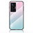 Silicone Frame Mirror Rainbow Gradient Case Cover LS1 for Vivo X70 Pro 5G